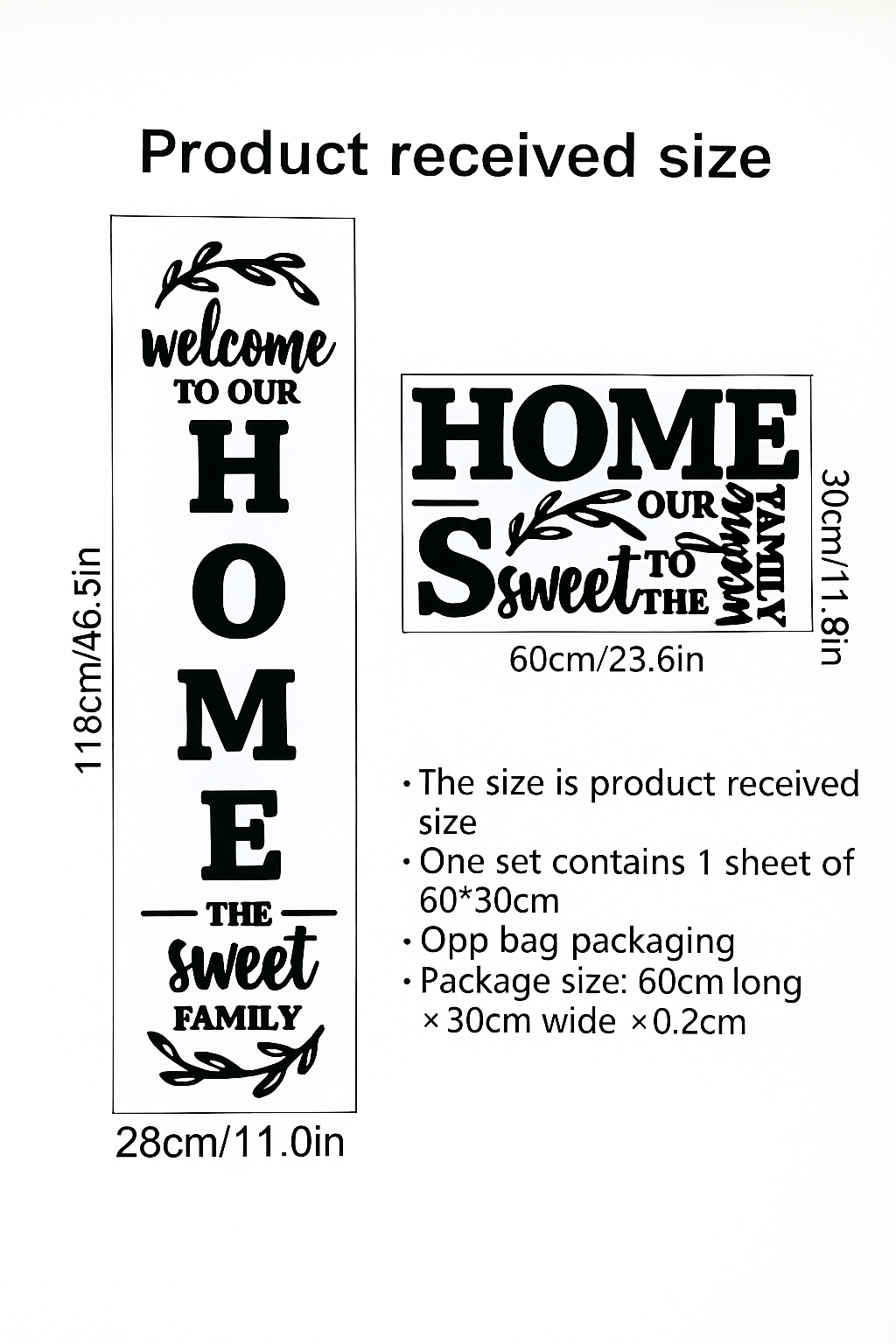1pc Creative Home Sign Door Sticker- Self Adhesive, Easy to Install