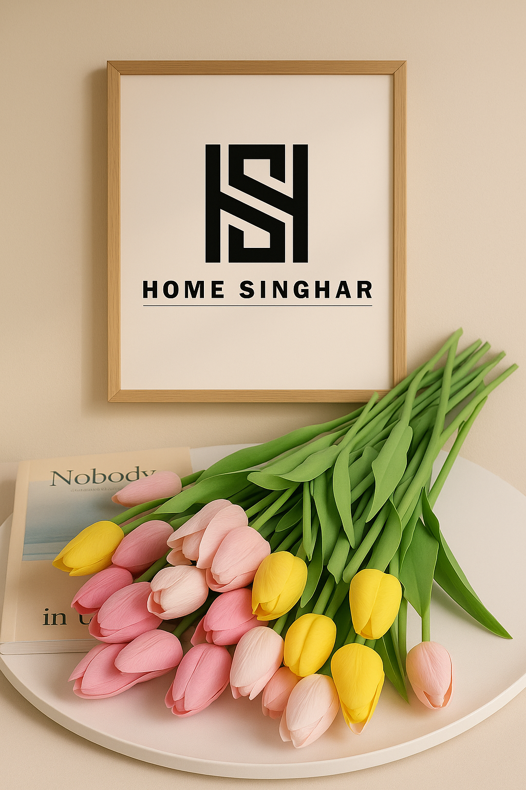 5 PCS Artificial Touch Feel Tulip Flowers