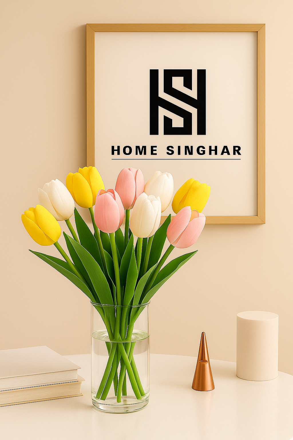 5 PCS Artificial Touch Feel Tulip Flowers