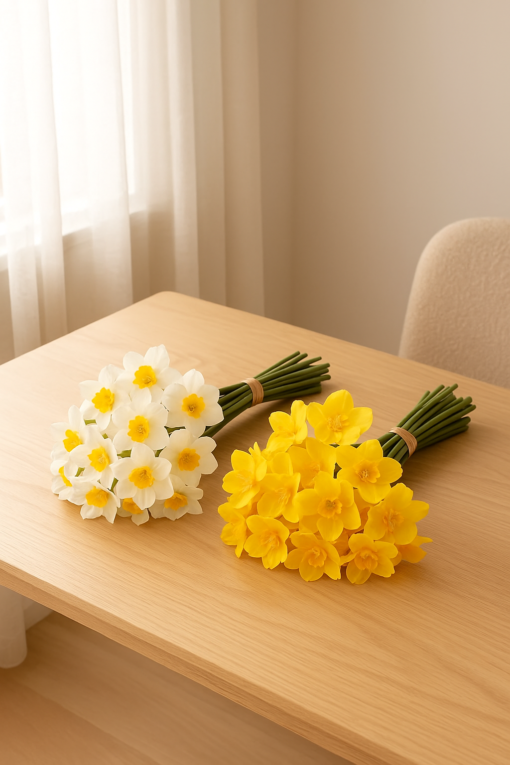 6 pcs Artificial Daffodil Flower Arrangement