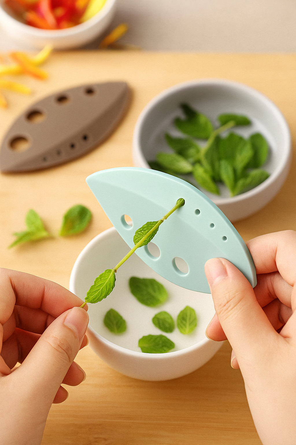 1pc Leaf Stripper, Kitchen Vegetable Leaf Stripper