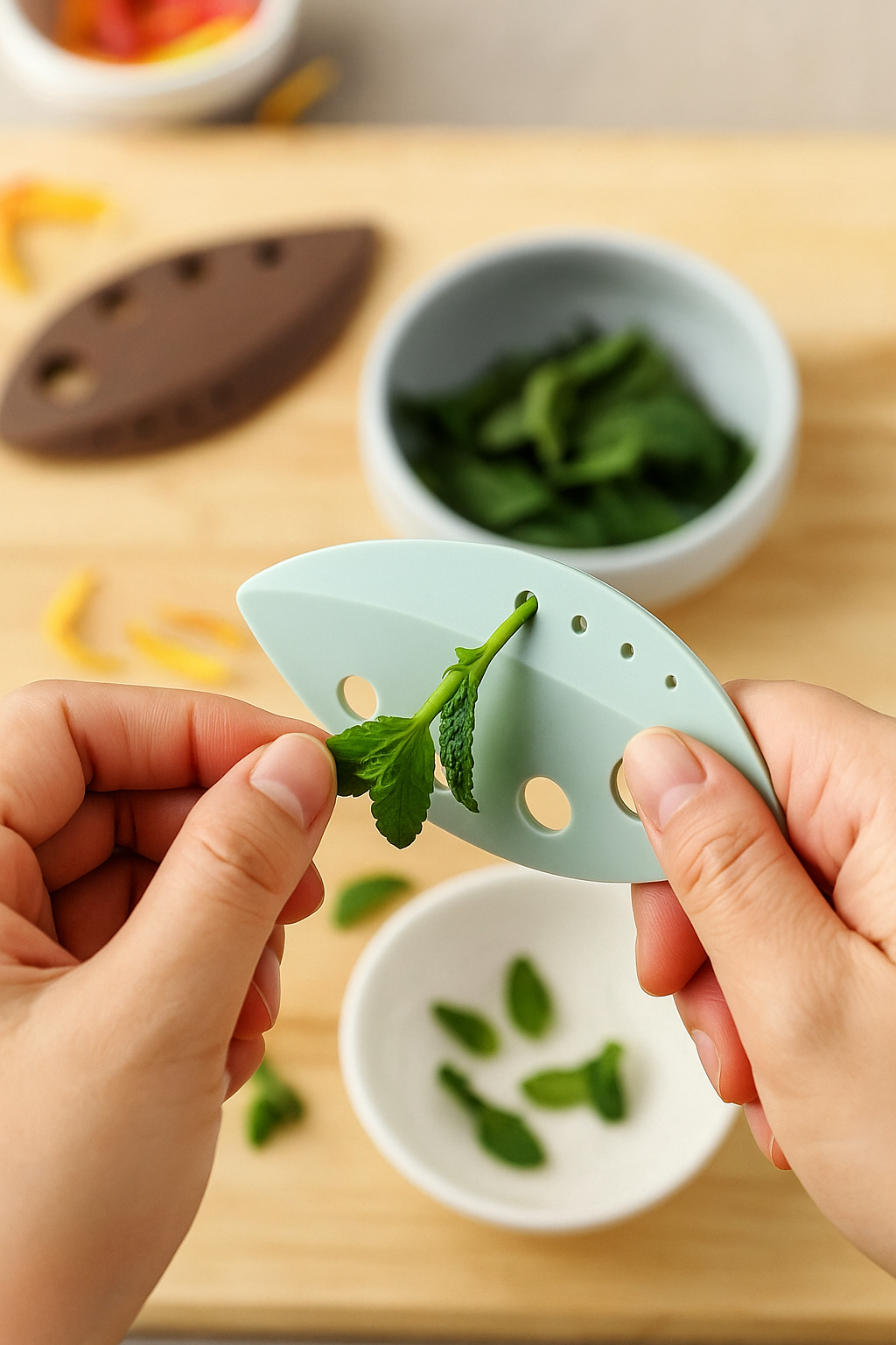 1pc Leaf Stripper, Kitchen Vegetable Leaf Stripper