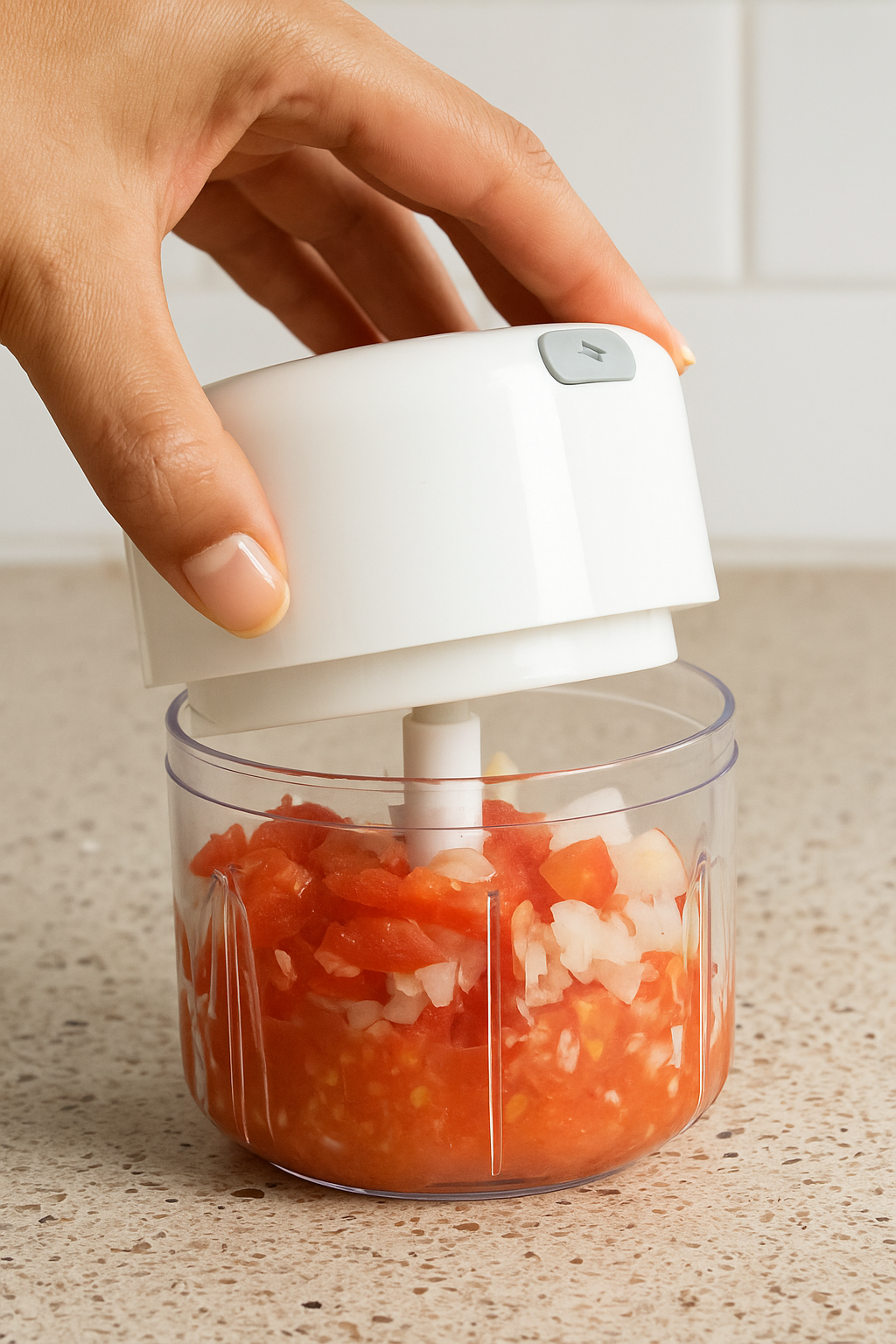 Electric Garlic Chopper Meat Grinder, USB Rechargeable Masher