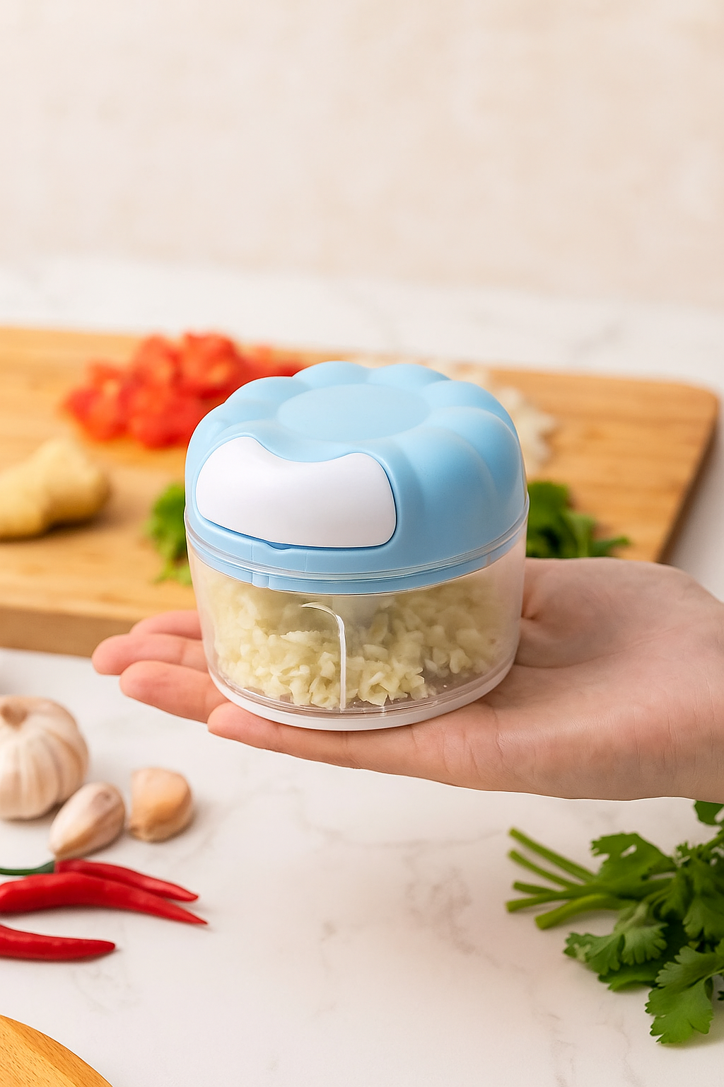 1pc Multifunctional Manual Garlic Grinder and Meat Chopper
