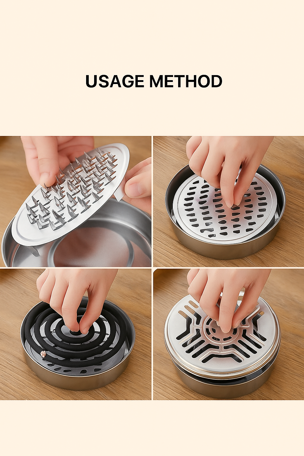 Stainless Steel Mosquito Coil Holder