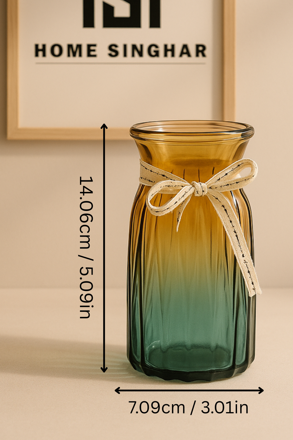 1pc Glass Vase for Flowers