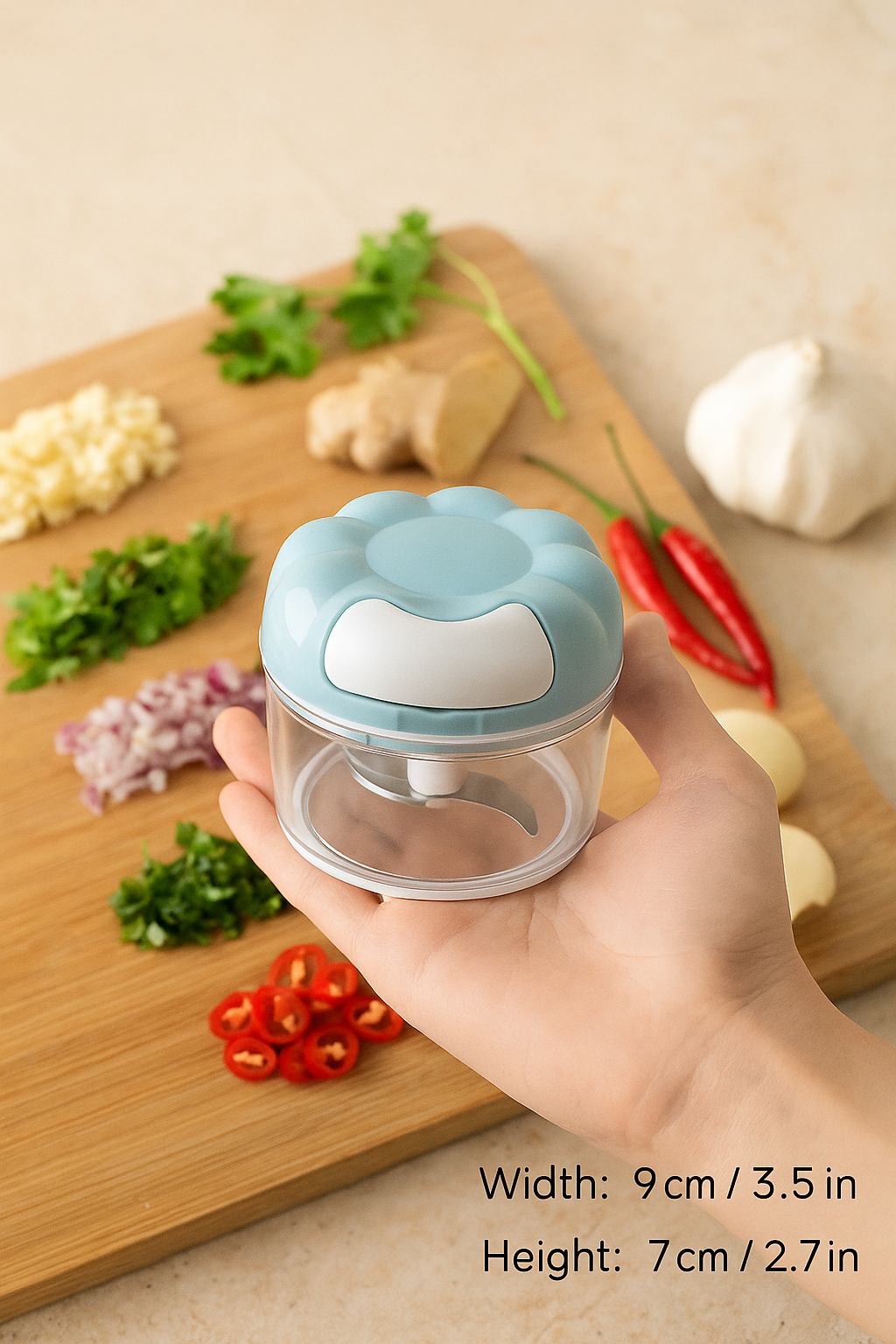 1pc Multifunctional Manual Garlic Grinder and Meat Chopper