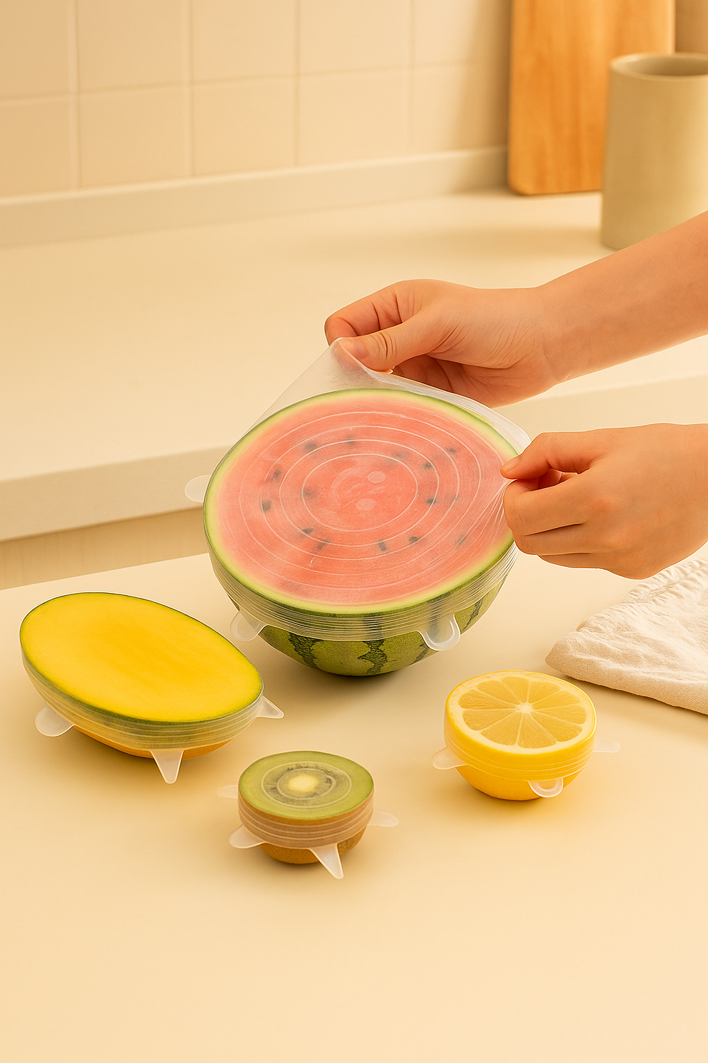 6pcs Silicon Stretch Lids for Kitchen