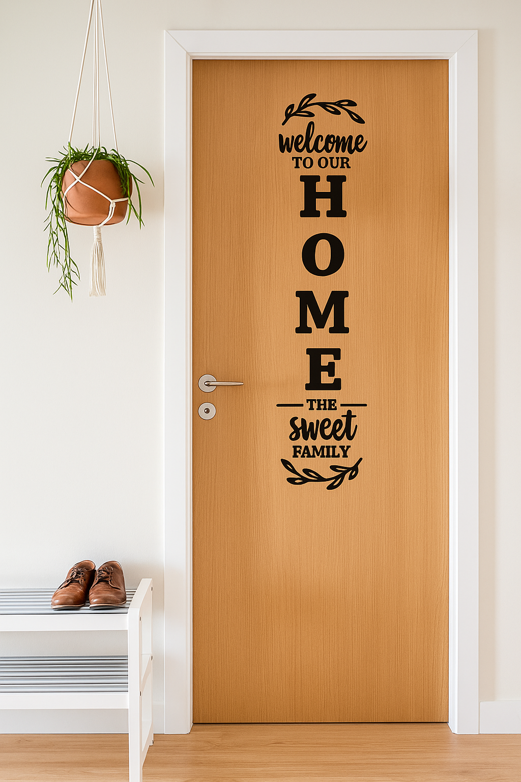 1pc Creative Home Sign Door Sticker- Self Adhesive, Easy to Install