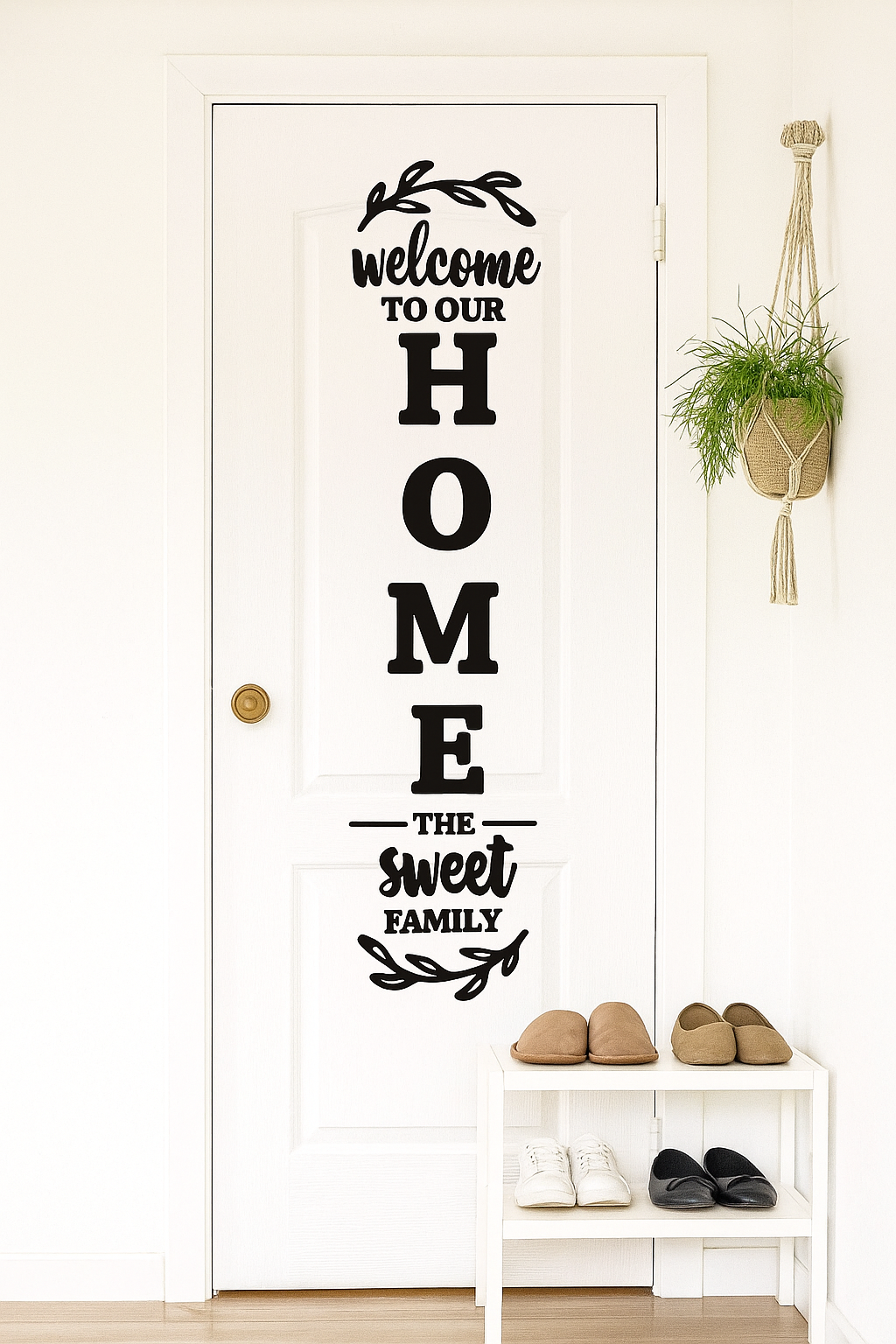 1pc Creative Home Sign Door Sticker- Self Adhesive, Easy to Install