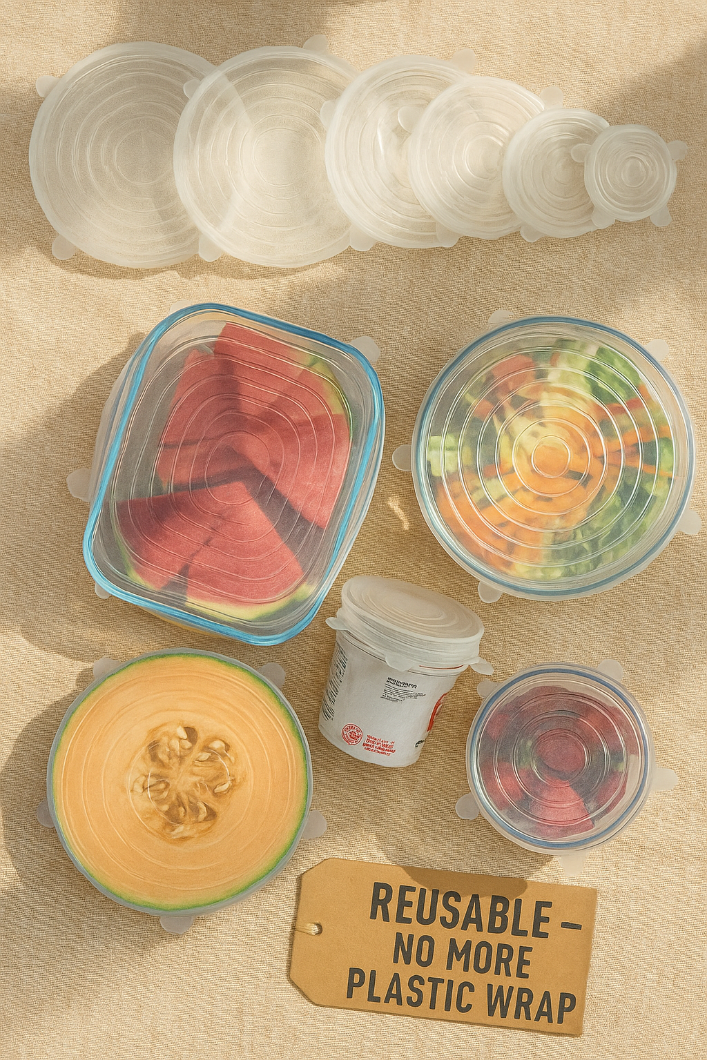 6pcs Silicon Stretch Lids for Kitchen