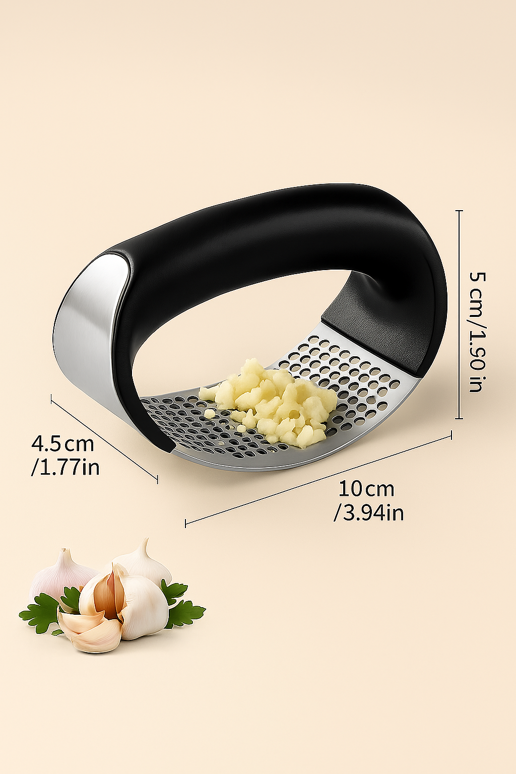 Manual Garlic Crusher- Easy to Use Kitchen Gadget