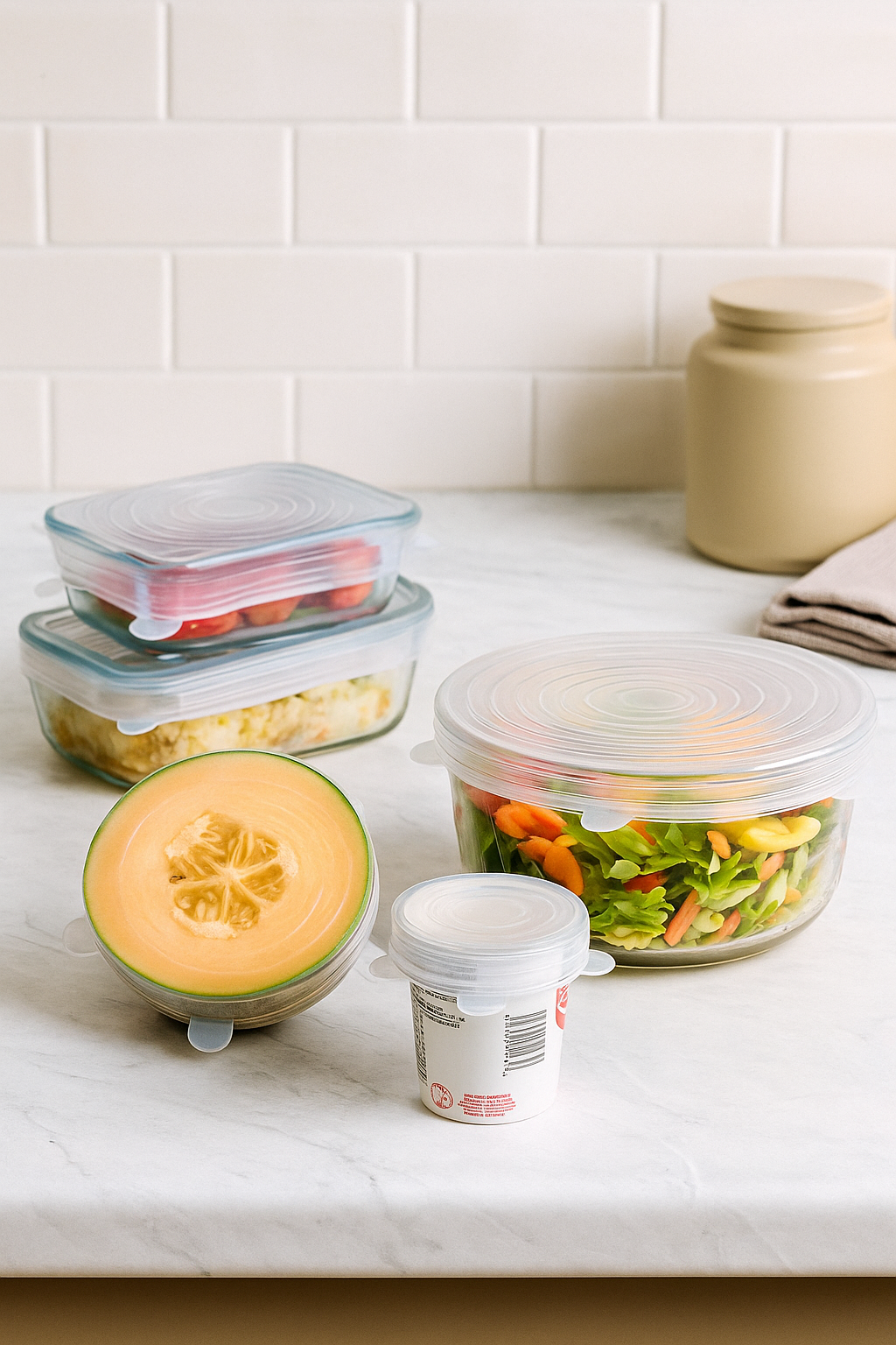 6pcs Silicon Stretch Lids for Kitchen