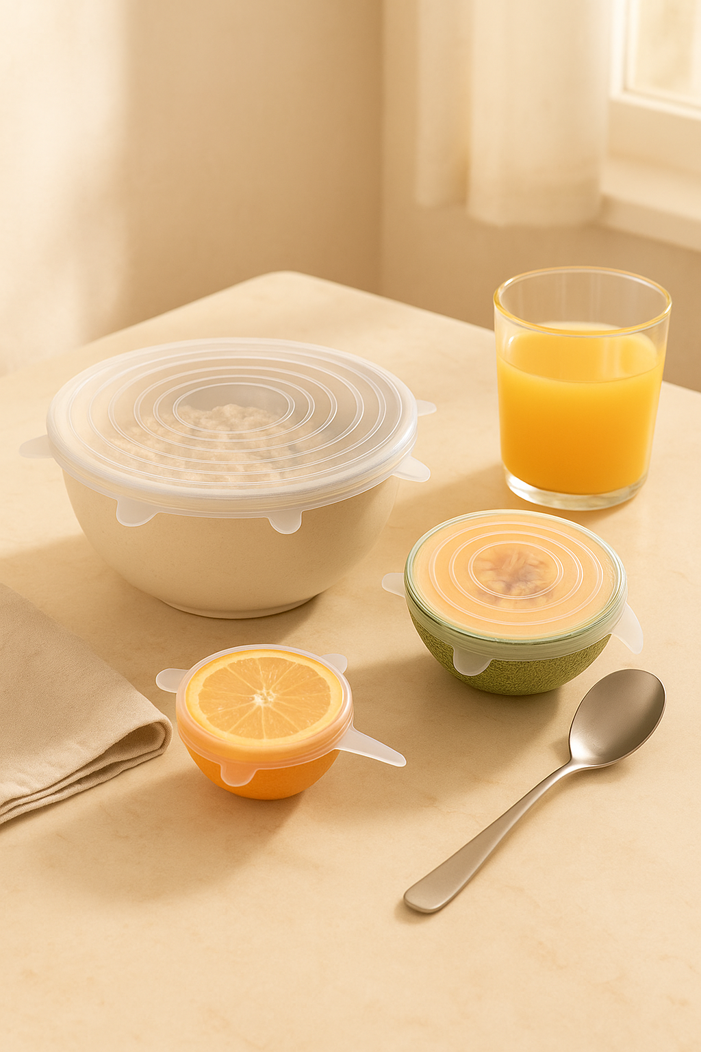 6pcs Silicon Stretch Lids for Kitchen