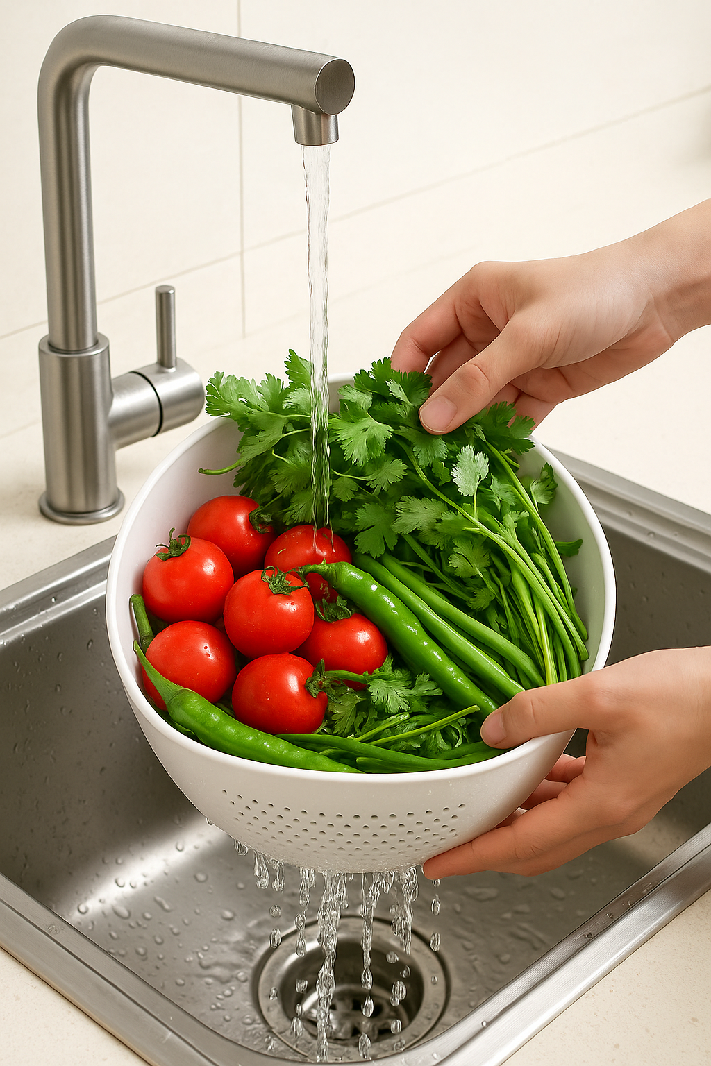 1pc Rice Washer Strainer Colanders for Cleaning Vegetable