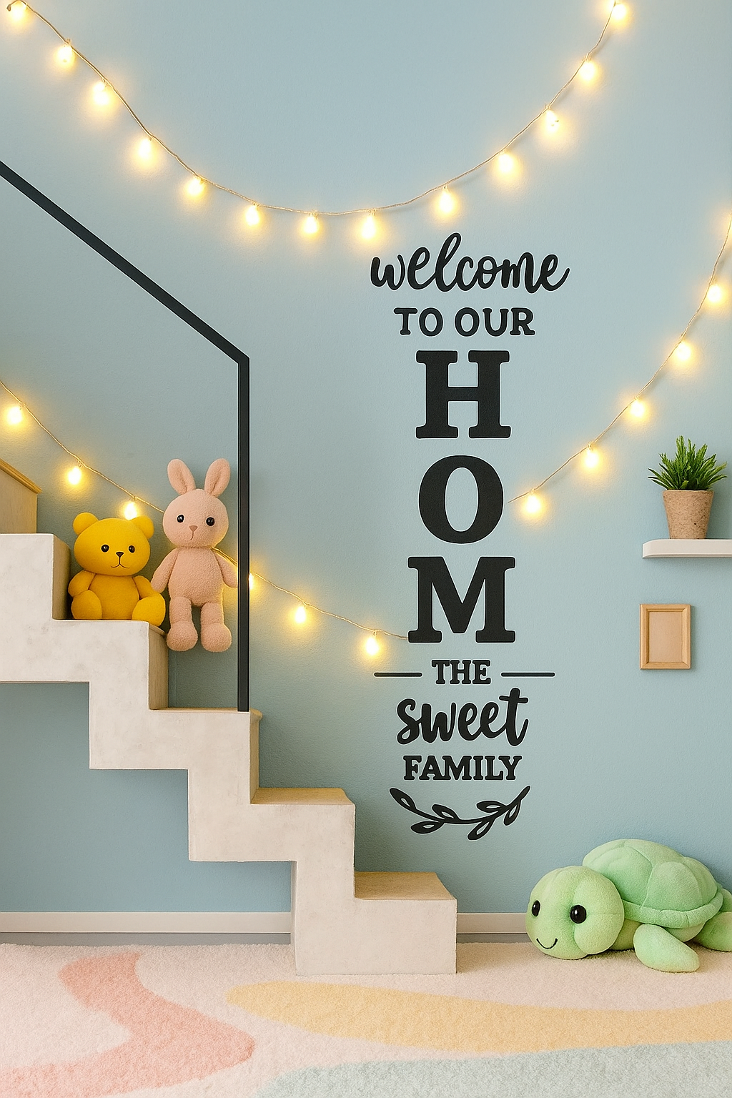 1pc Creative Home Sign Door Sticker- Self Adhesive, Easy to Install