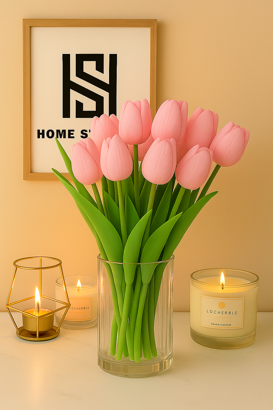 5 PCS Artificial Touch Feel Tulip Flowers