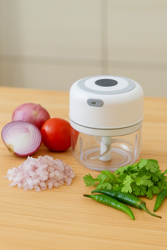 Electric Garlic Chopper Meat Grinder, USB Rechargeable Masher