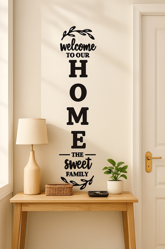 1pc Creative Home Sign Door Sticker- Self Adhesive, Easy to Install