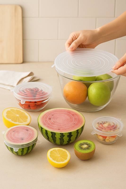 6pcs Silicon Stretch Lids for Kitchen