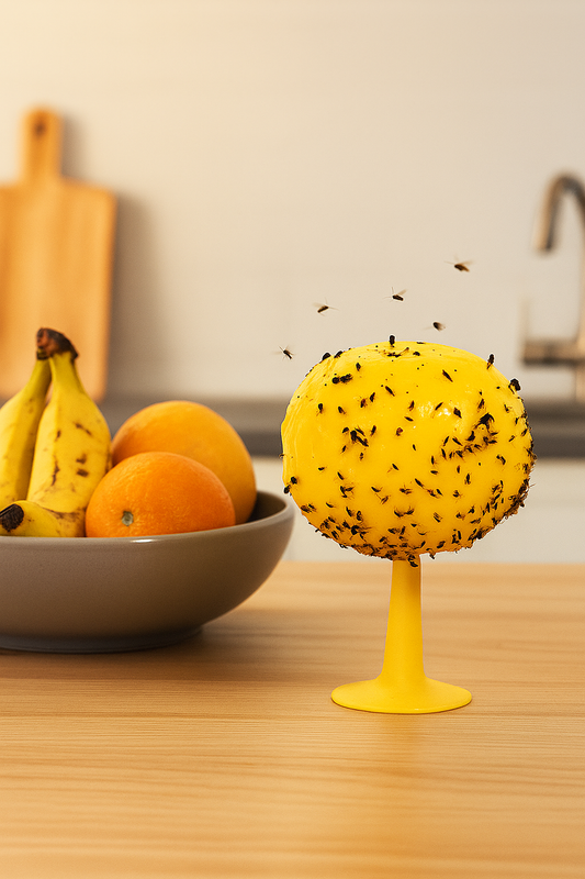 2pcs Fruit Fly Ball, Sticky Trap- Waterproof, Heat Resistant, Suitable for Home Appartment and Office.