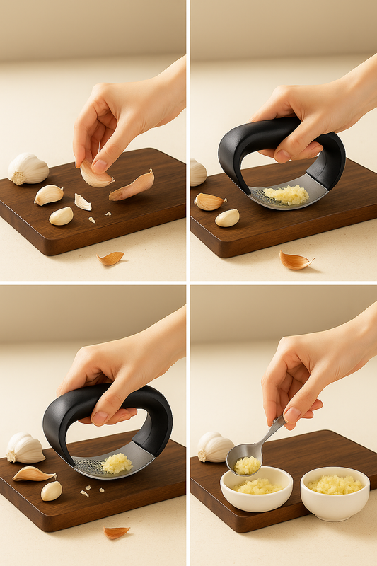 Manual Garlic Crusher- Easy to Use Kitchen Gadget