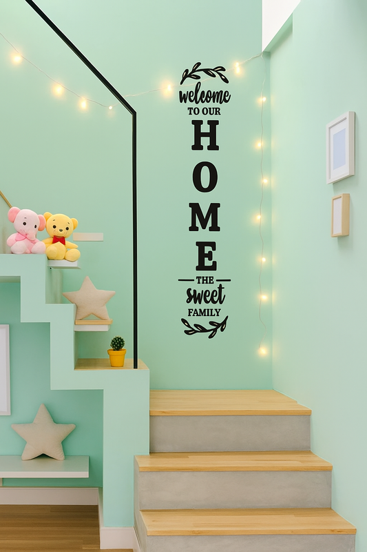 1pc Creative Home Sign Door Sticker- Self Adhesive, Easy to Install