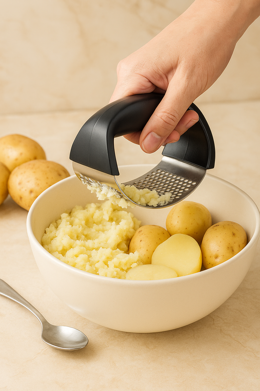 Manual Garlic Crusher- Easy to Use Kitchen Gadget